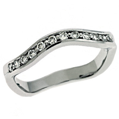 White Gold Diamond Band  # D3549WG - Zhaveri Jewelers