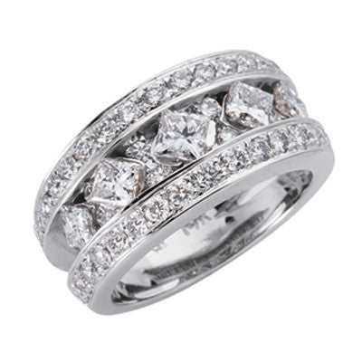 White Gold Diamond Band  # D3581WG - Zhaveri Jewelers