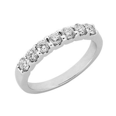 White Gold Shared Prong Band  # D3588WG - Zhaveri Jewelers