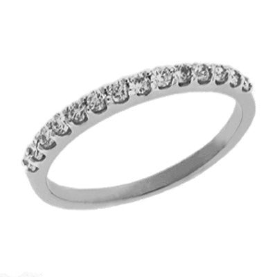 White Gold Prong Set Band - D3599WG