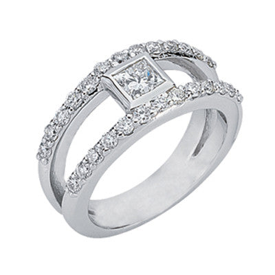 White Gold Diamond Band  # D3643WG - Zhaveri Jewelers