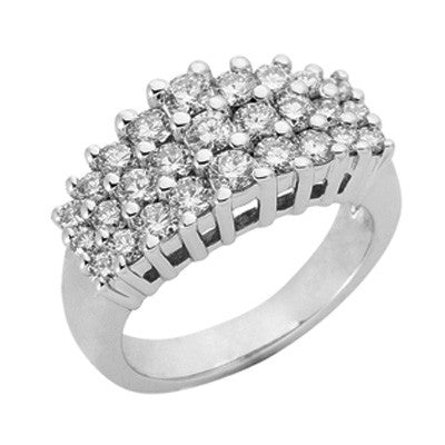 White Gold Diamond Ring  # D3689WG - Zhaveri Jewelers