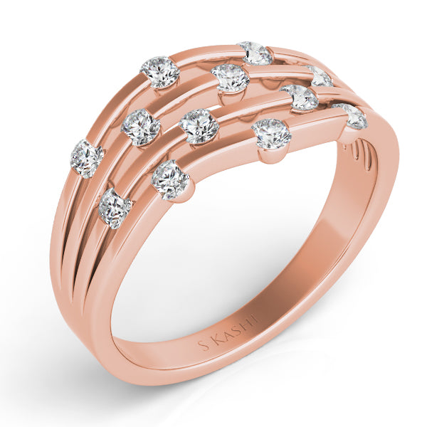Rose Gold Diamond Fashion Ring - D3922RG