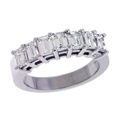 Emerald Cut Diamond Band - D4007WG