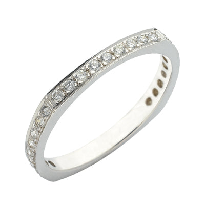 White Gold Pave Ring - D4040-4WG