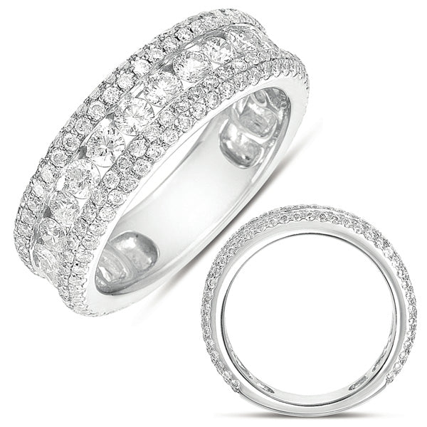 White Gold Pave Band - D4081-3WG