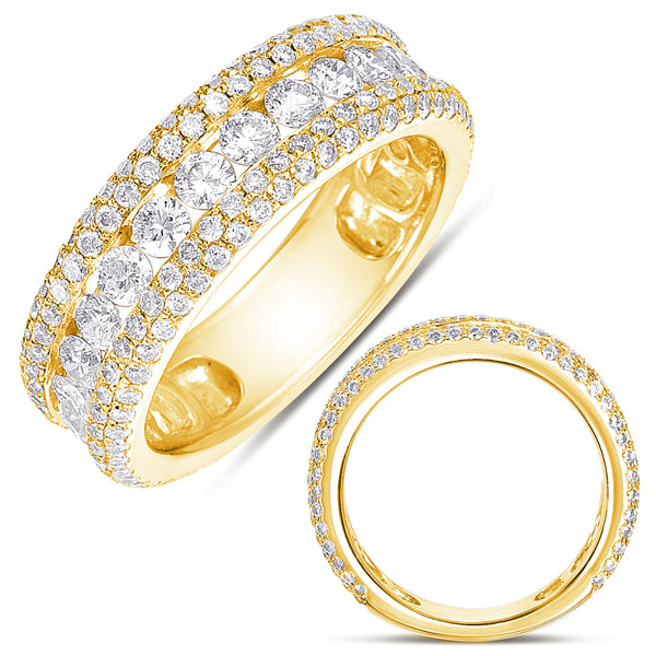 Yellow Gold Pave Band - D4081YG