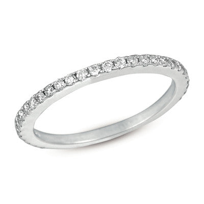 White Gold Prong Set Band