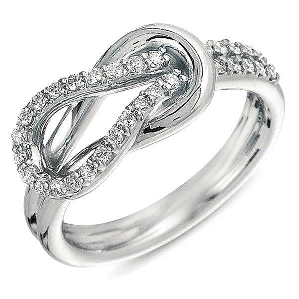 White Gold Love Knot Ring