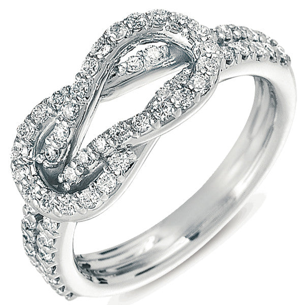 White Gold Love Knot Ring