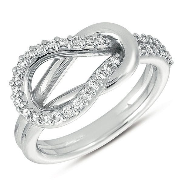 White Gold Love Knot Ring - D4155WG