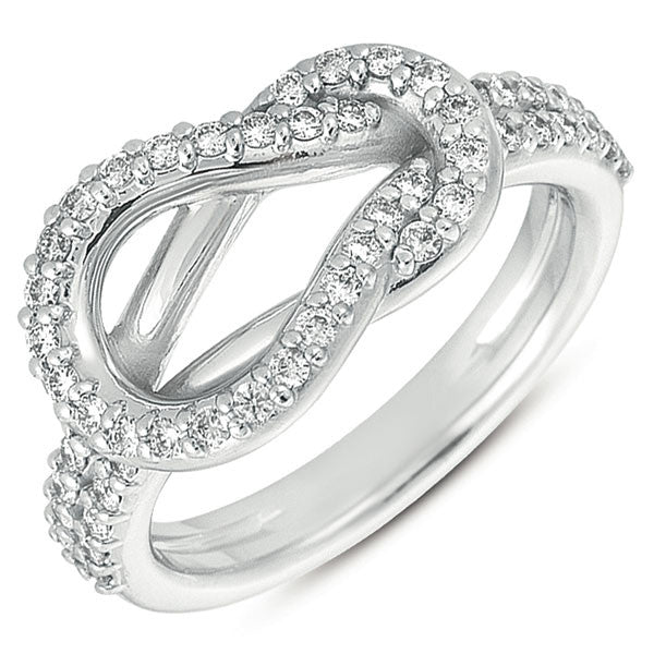 White Gold Love Knot Ring