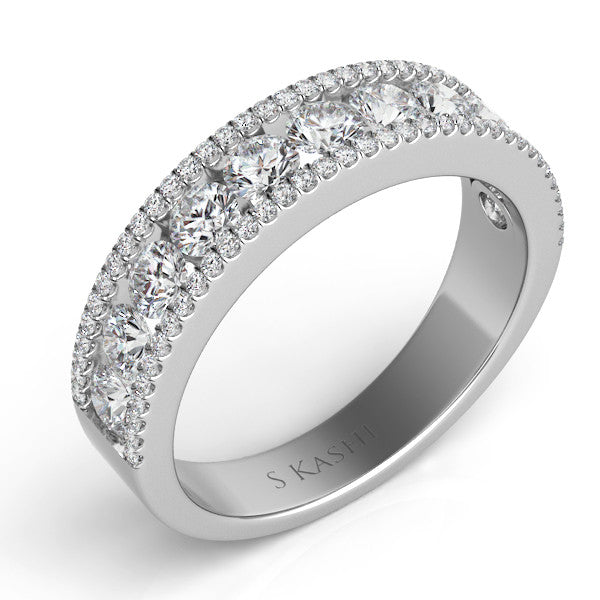 White Gold Pave Diamond Ring