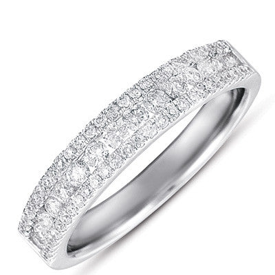 White Gold Pave Diamond Ring