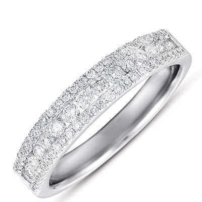 White Gold Pave Diamond Ring - D4174WG