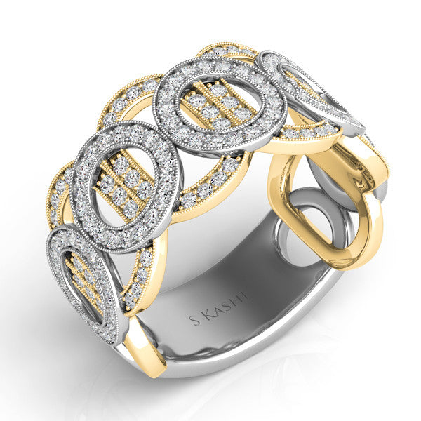 Yellow & White Gold Pave Band