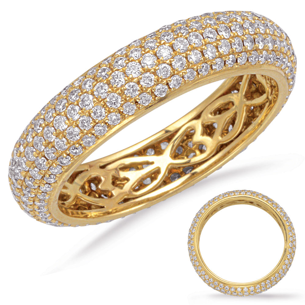 Yellow Gold Eternity Pave Band - D4201YG