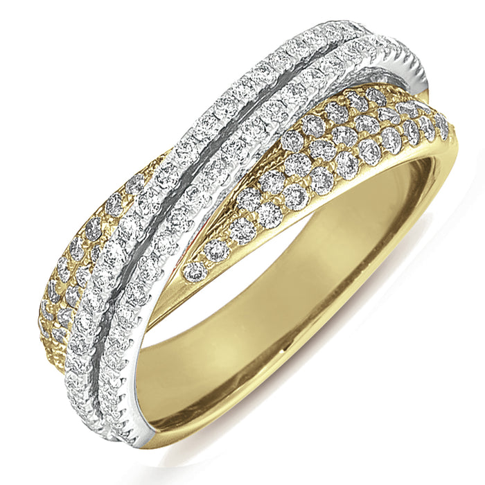 Yellow & White Gold Fashion Diamond Ring - D4208YW