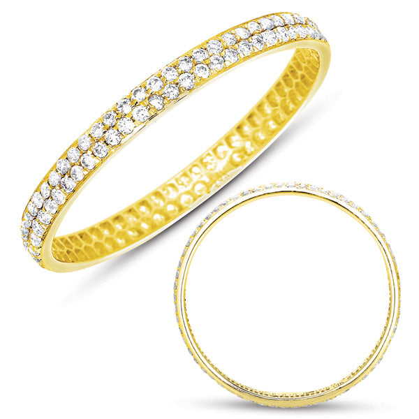 Yellow Gold Pave Band - D4228-7YG