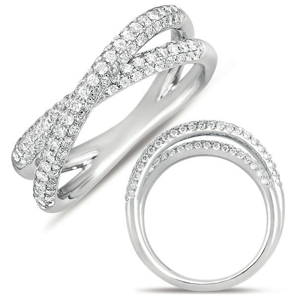 White Gold Pave Diamond Ring