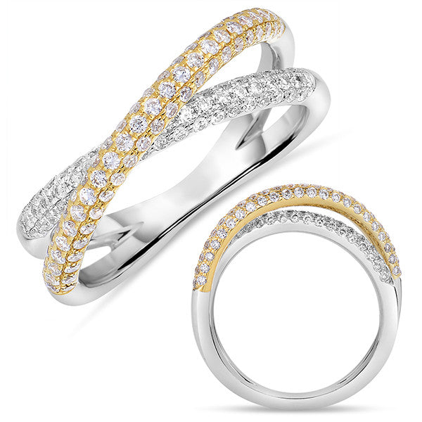 Yellow & White Gold Pave Band