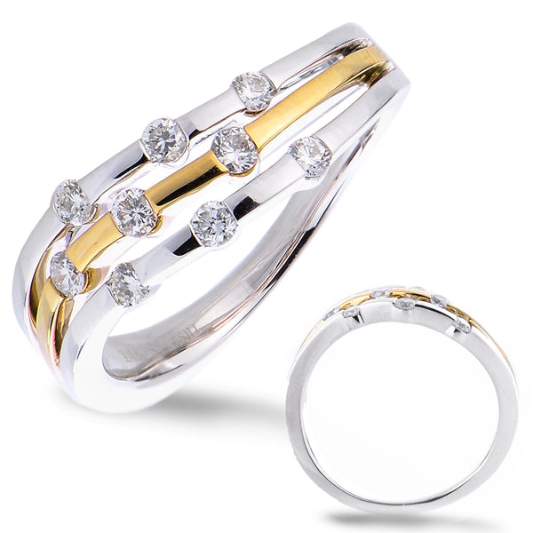White & Yellow Gold Ring - D4342YW