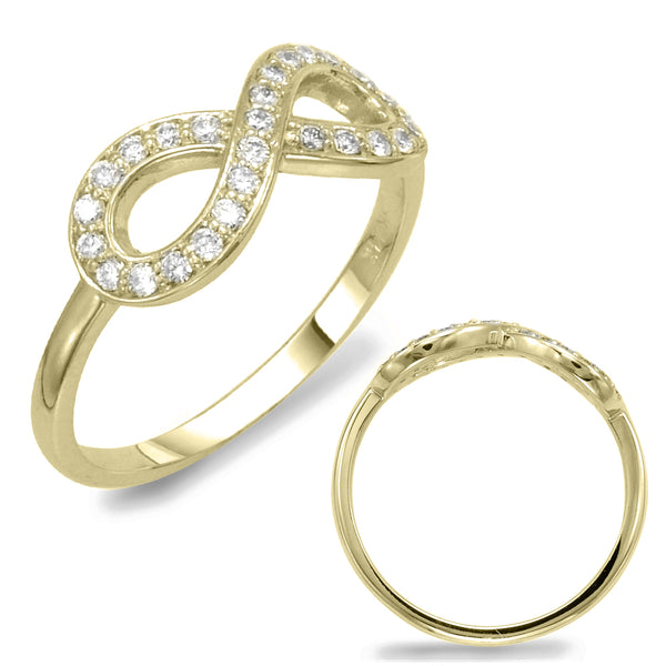 Yellow Gold Infinity Sign Ring - D4357YG