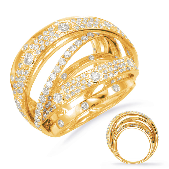 Yellow Gold Diamond Fashion Ring - D4378YG