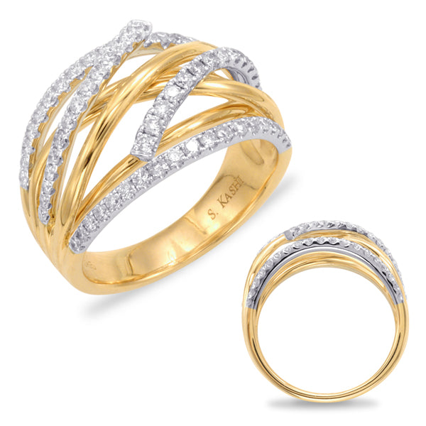 Yellow & White Gold Fashion Ring - D4383YW