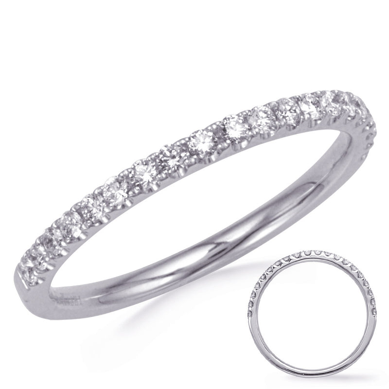 White Gold Wedding Band - D4400-B25WG