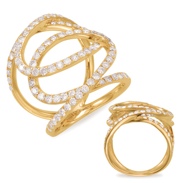 Yellow Gold Diamond Fashion Ring - D4405YG