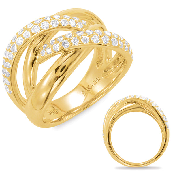 Yellow Gold Diamond Fashion Ring - D4418YG