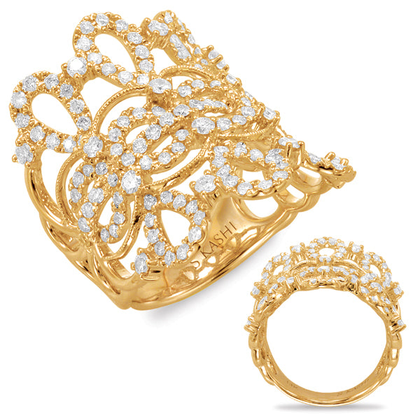 Yellow Gold Diamond Fashion Ring - D4420YG