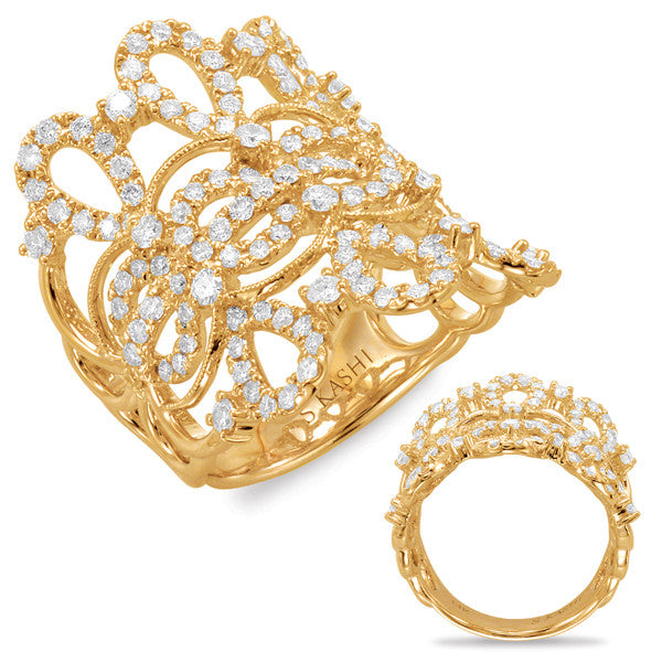 Yellow Gold Diamond Fashion Ring