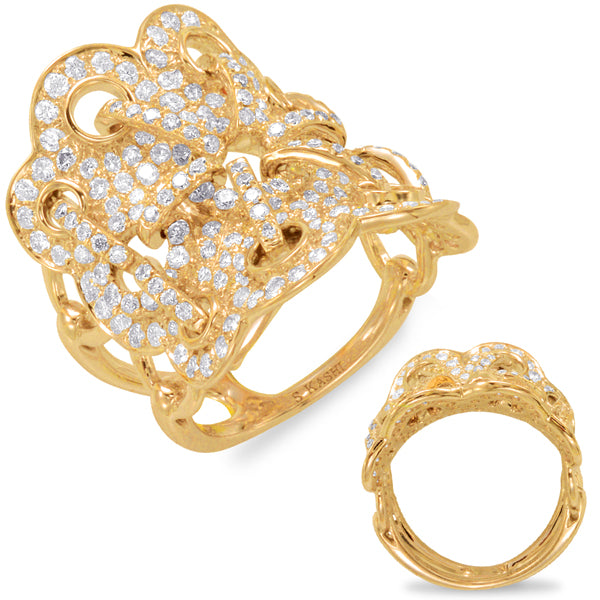 Yellow Gold Diamond Fashion Ring - D4421YG