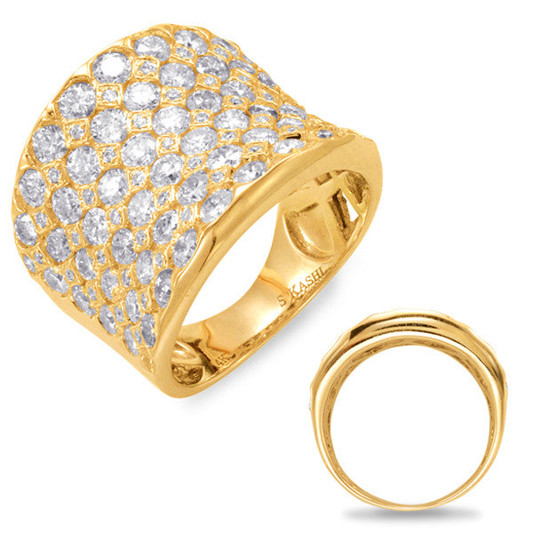 Yellow Gold Diamond Fashion Ring