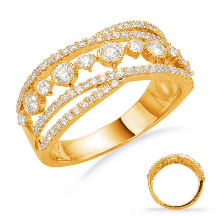 Yellow Gold Diamond Fashion Ring - D4435YG