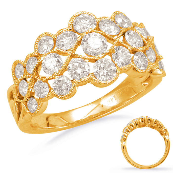 Yellow Gold Diamond Fashion Ring - D4438YG