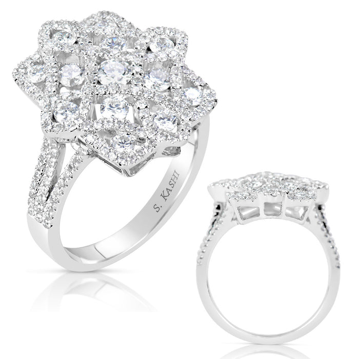 White Gold Diamond Fashion Ring