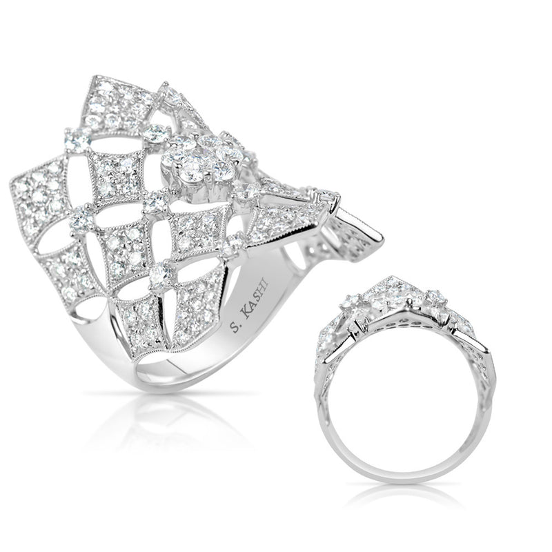 White Gold Diamond Fashion Ring