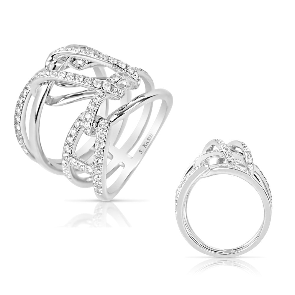 White Gold Diamond Fashion Ring