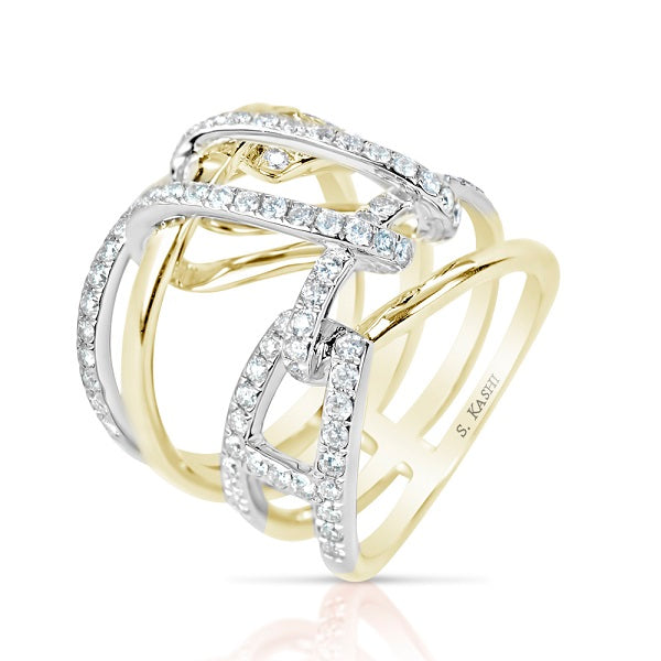 Yellow Gold Diamond Fashion Ring - D4454YW