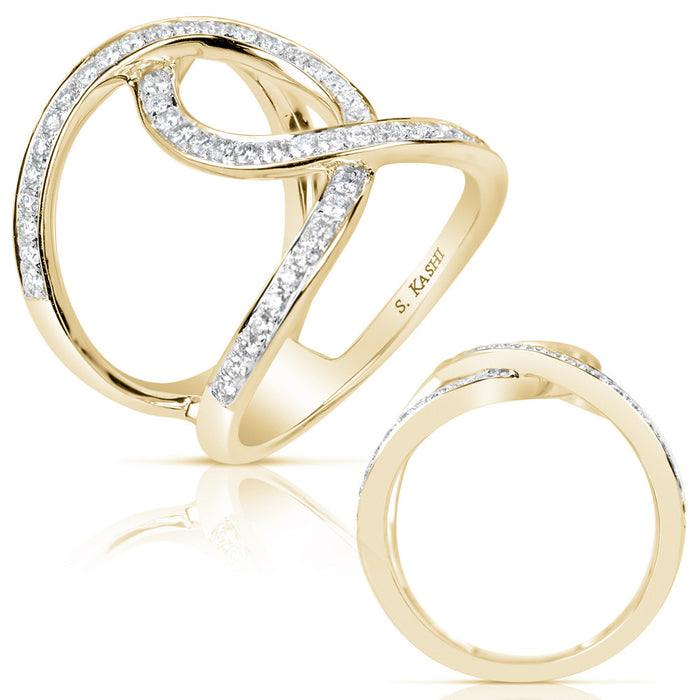 Yellow Gold Diamond Fashion Ring