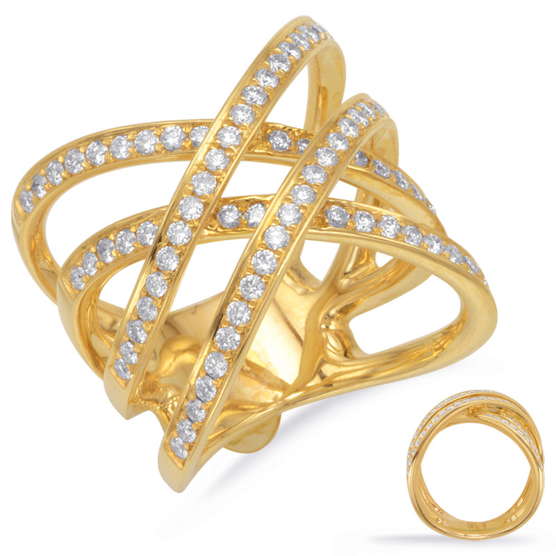 Yellow Gold Diamond Fashion Ring - D4464YG