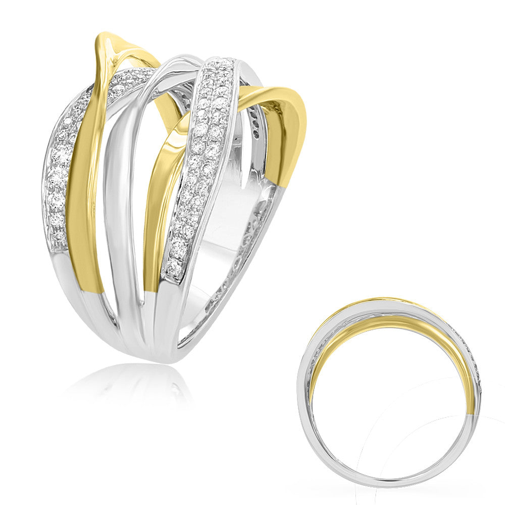 Yellow & White Diamond Fashion Ring