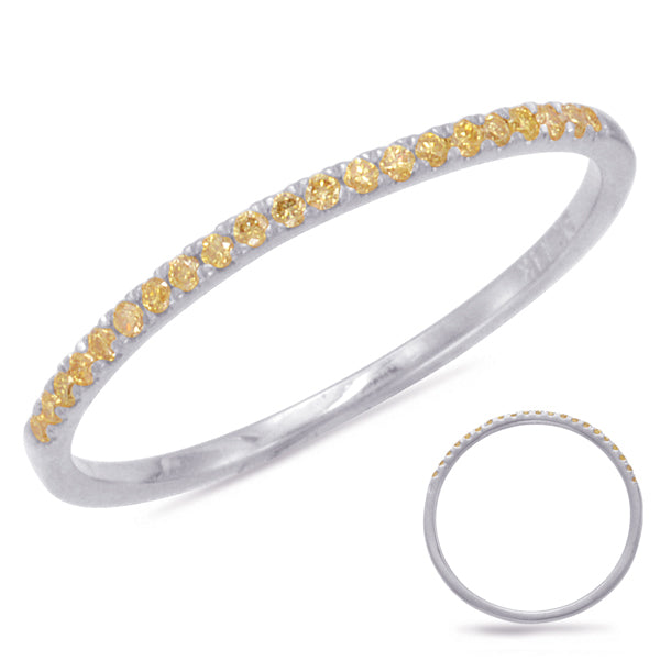 Yellow Diamond Wedding Band - D4535-YDWG