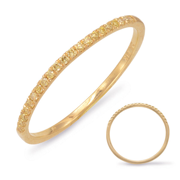 Yellow Diamond Wedding Band - D4535-YDYG