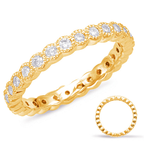 Yellow Gold Stackable Eternity Band - D4538YG