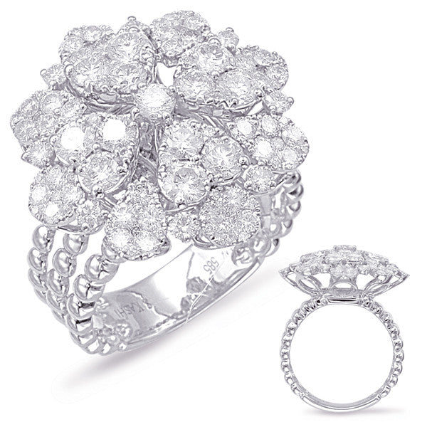 White Gold Diamond Fashion Ring