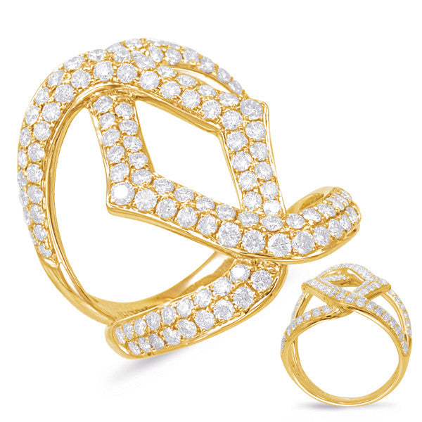 Yellow Gold Diamond Fashion Ring